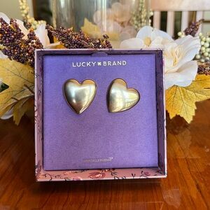 NIB Lucky Brand Heart Earrings